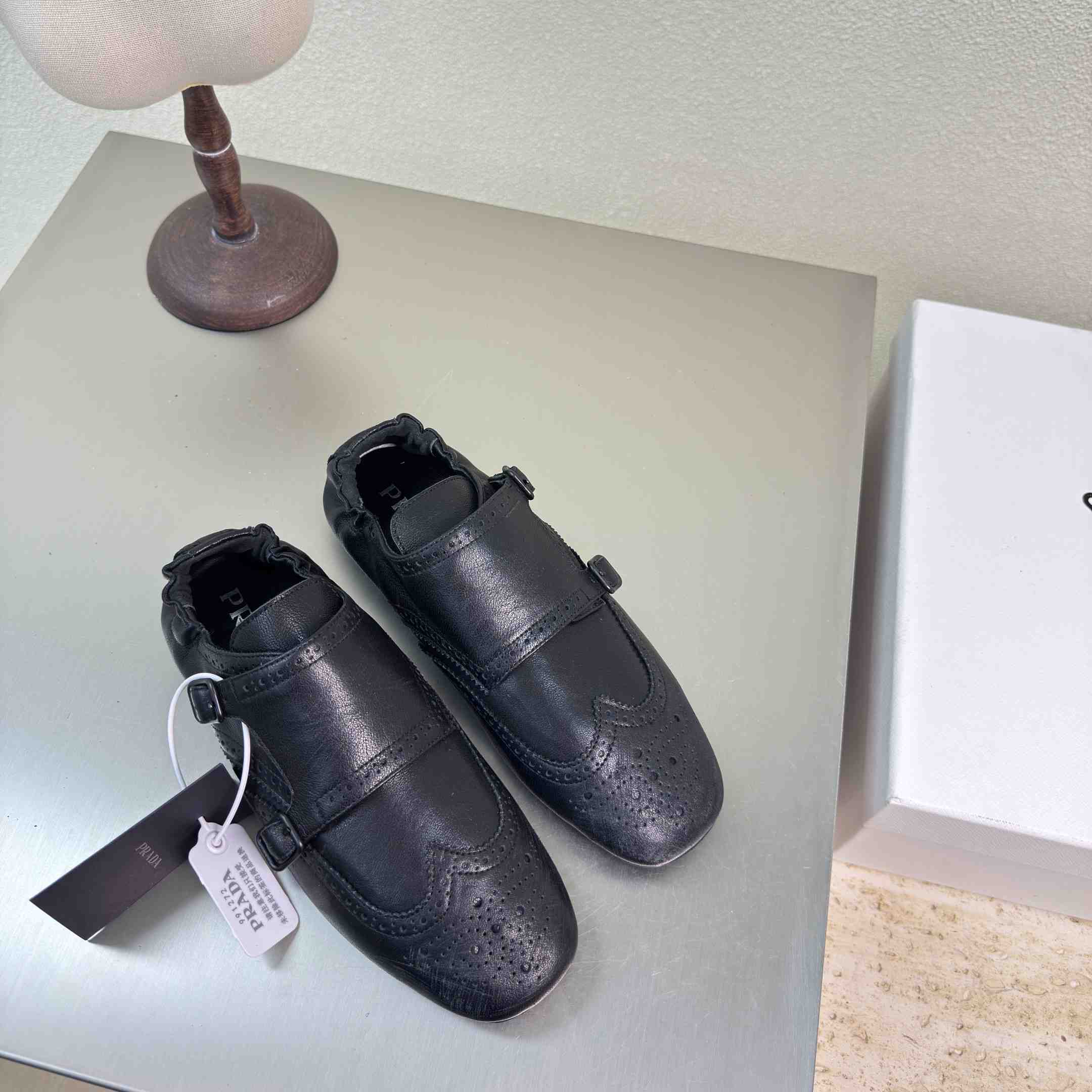 Prada Shuffle Double Monk Strap Shoes - PerfectKickZ