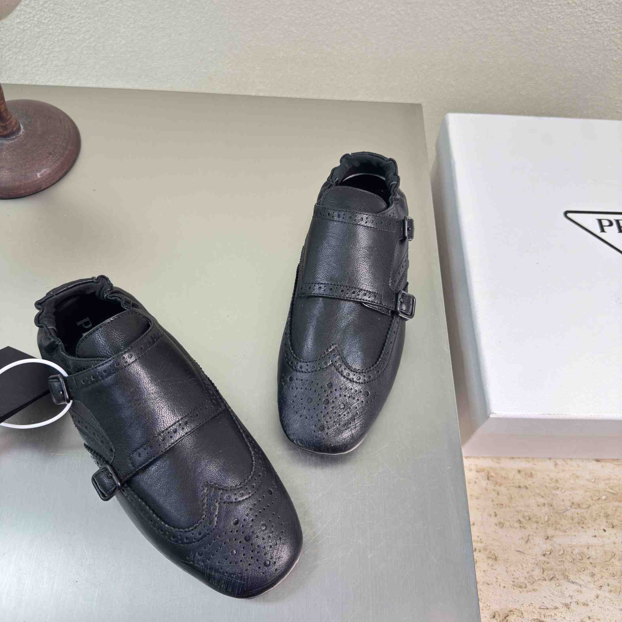 Prada Shuffle Double Monk Strap Shoes - PerfectKickZ