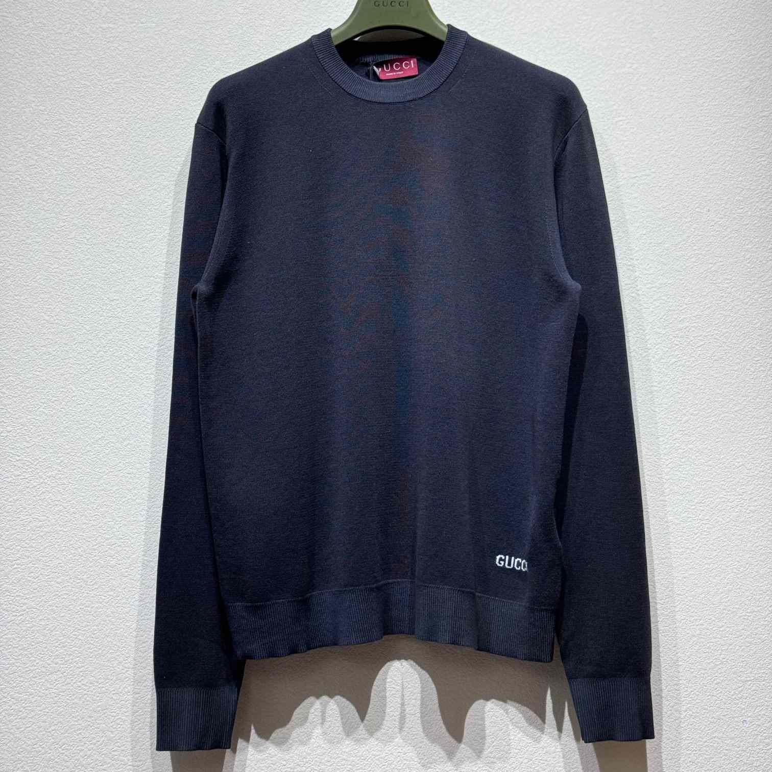 Gucci Silk Cotton Jumper With Intarsia - PerfectKickZ