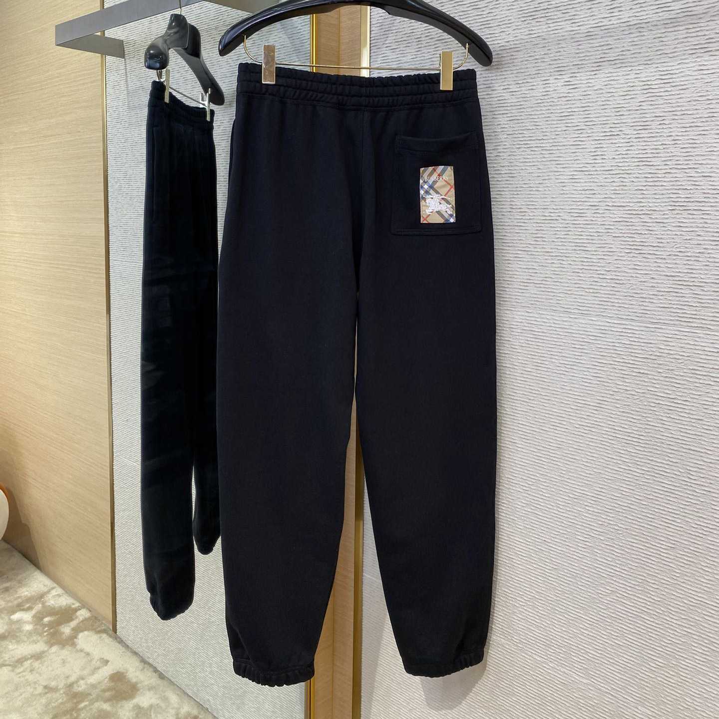 Burberry Check Label Cotton Jogging Pants - PerfectKickZ