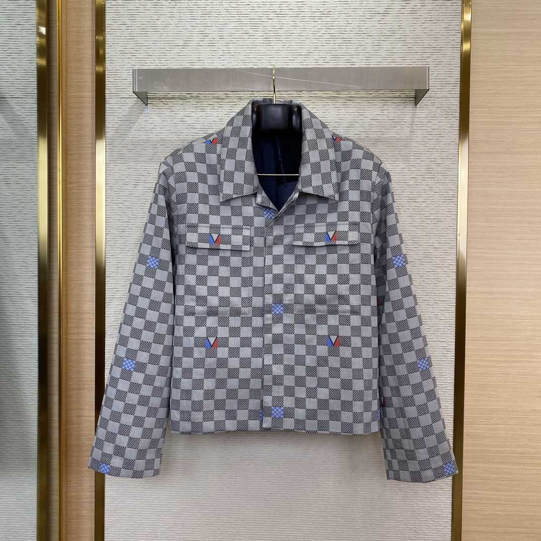 Louis Vuitton Damier Open Collar Cotton Overshirt  1AFVN5 - PerfectKickZ