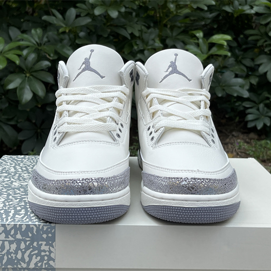 Air Jordan 3 “Sail/Metallic Silver” Sneakers   CK9246-100 - PerfectKickZ