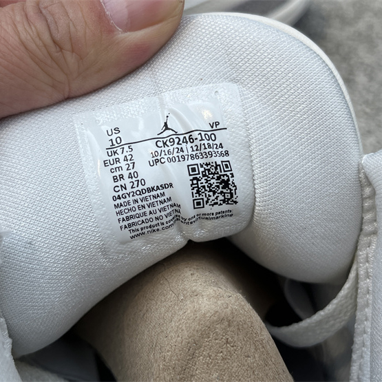 Air Jordan 3 “Sail/Metallic Silver” Sneakers   CK9246-100 - PerfectKickZ