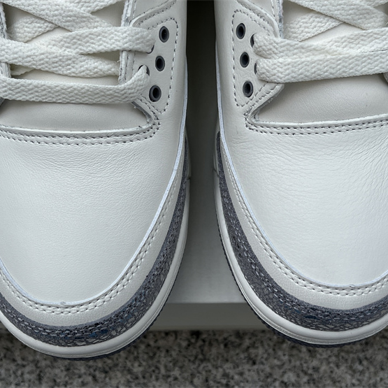 Air Jordan 3 “Sail/Metallic Silver” Sneakers   CK9246-100 - PerfectKickZ