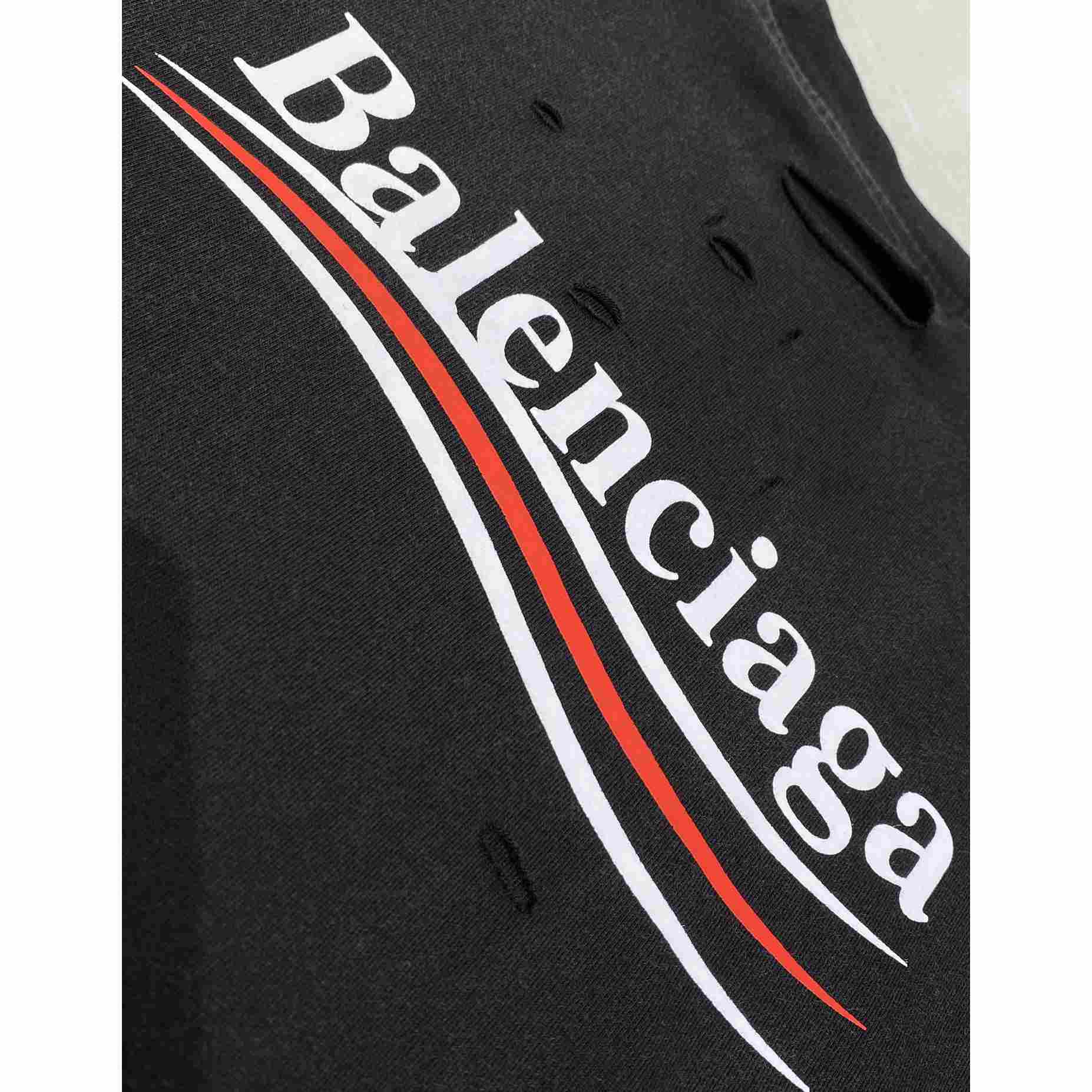 Balenciaga Political Campaign Layered T-shirt In Black - PerfectKickZ