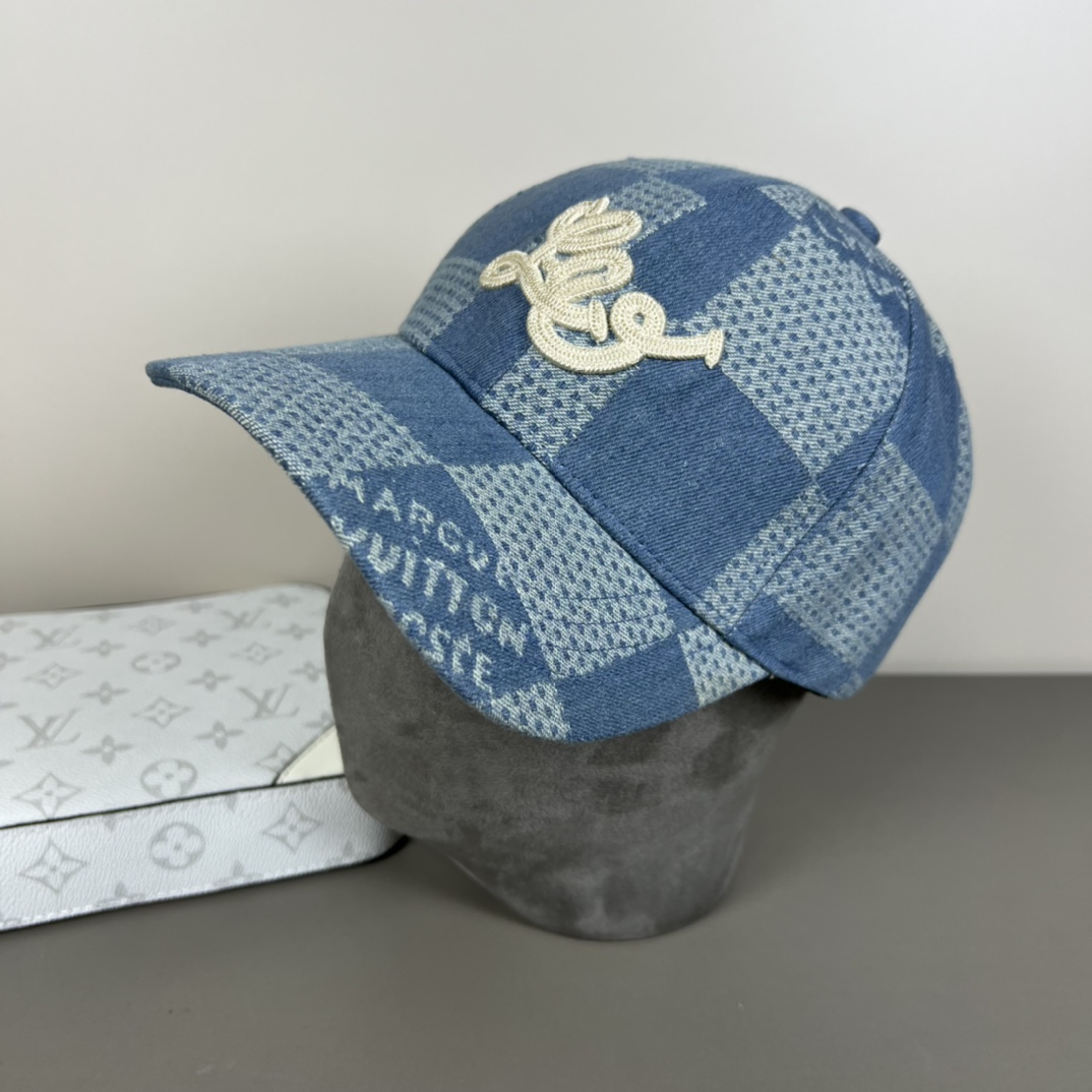 Louis Vuitton Damier 3D Denim Cap - PerfectKickZ