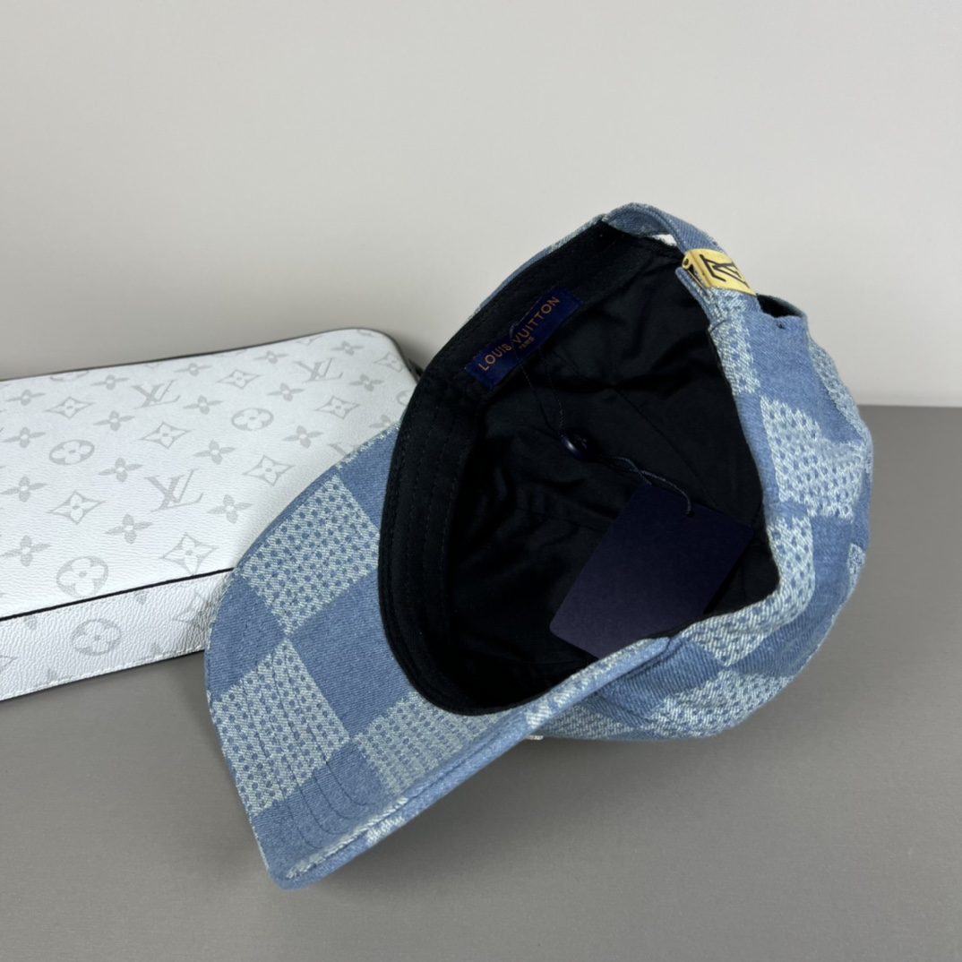 Louis Vuitton Damier 3D Denim Cap - PerfectKickZ