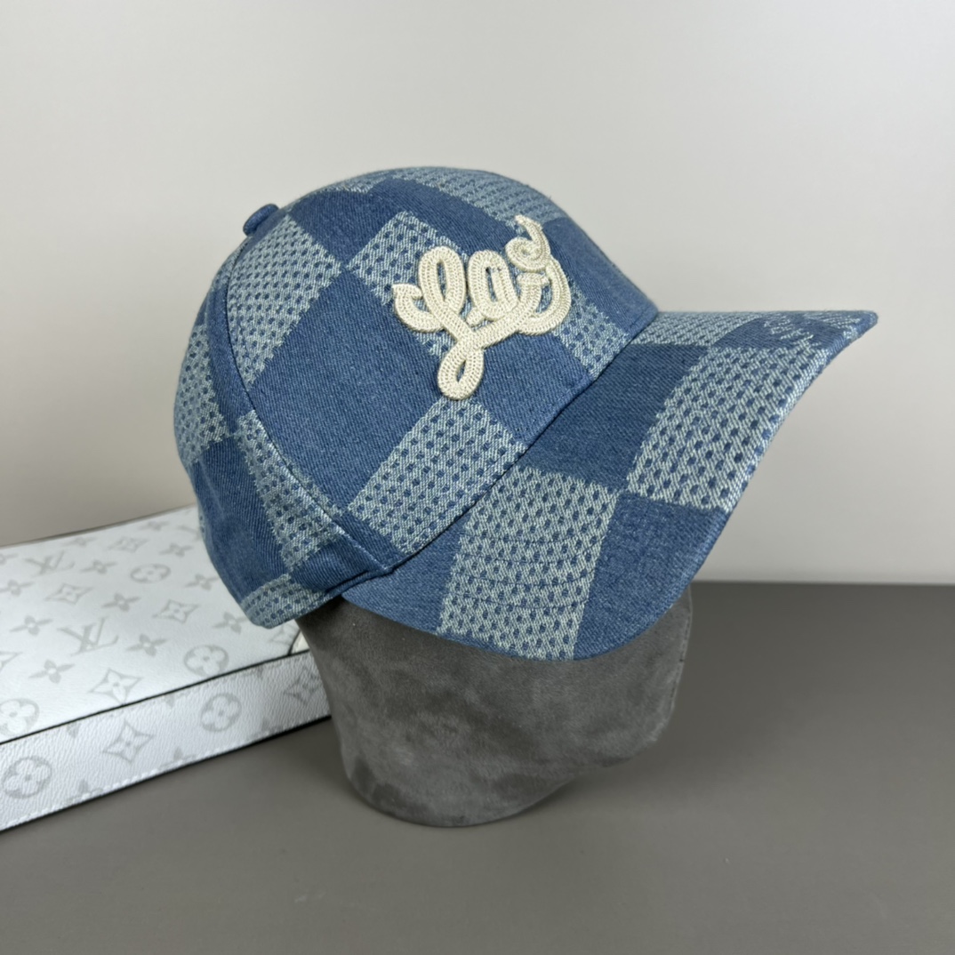 Louis Vuitton Damier 3D Denim Cap - PerfectKickZ