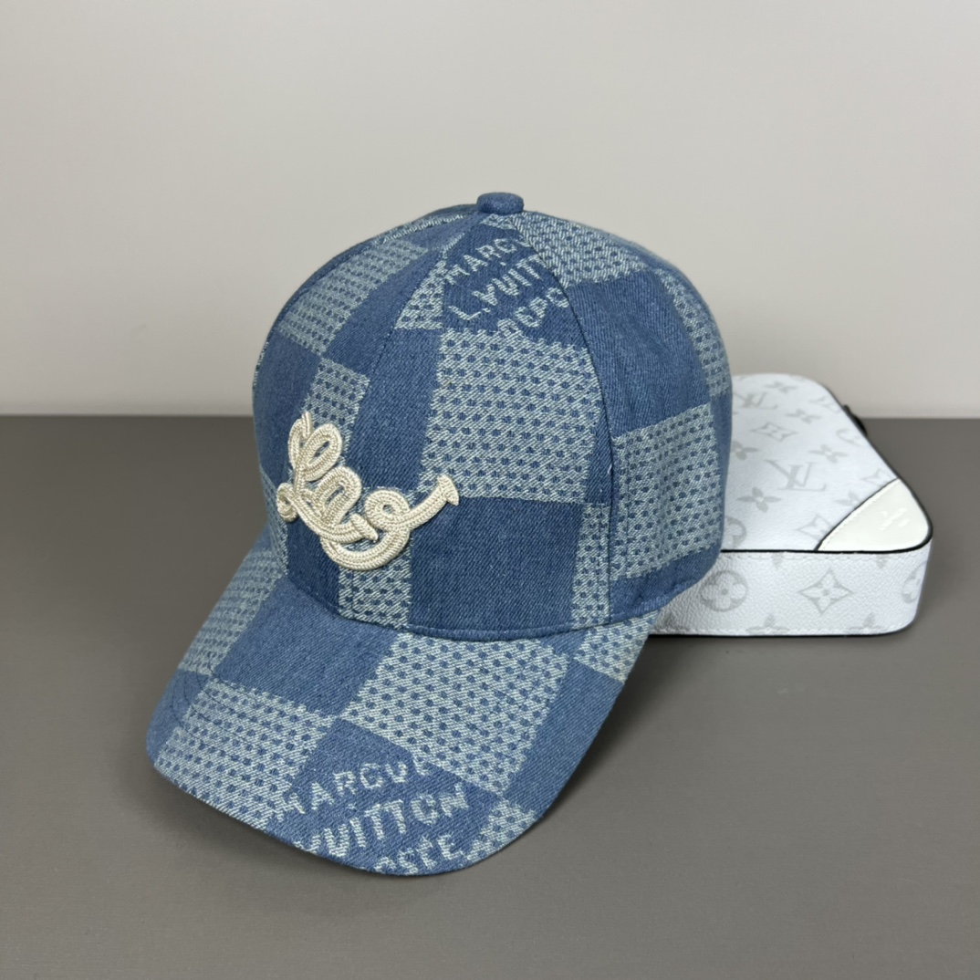 Louis Vuitton Damier 3D Denim Cap - PerfectKickZ