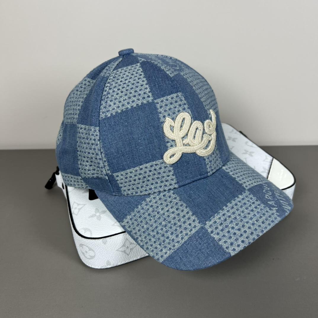 Louis Vuitton Damier 3D Denim Cap - PerfectKickZ