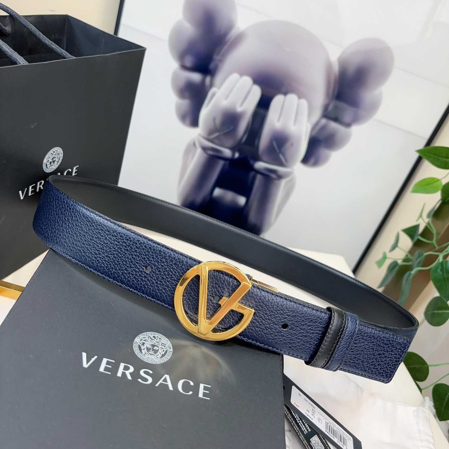 Versace Leather Belt   40mm - PerfectKickZ