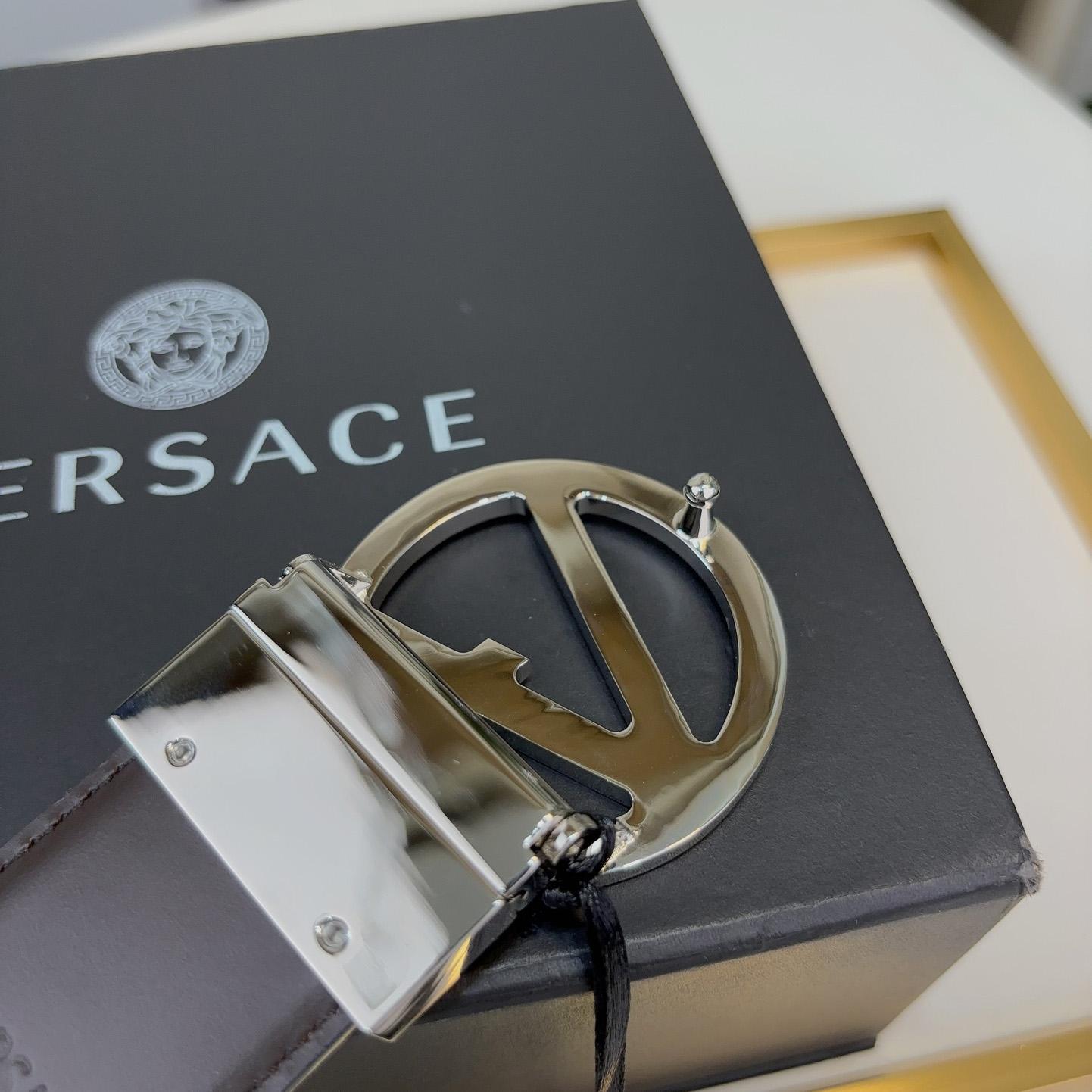 Versace Leather Belt   40mm - PerfectKickZ