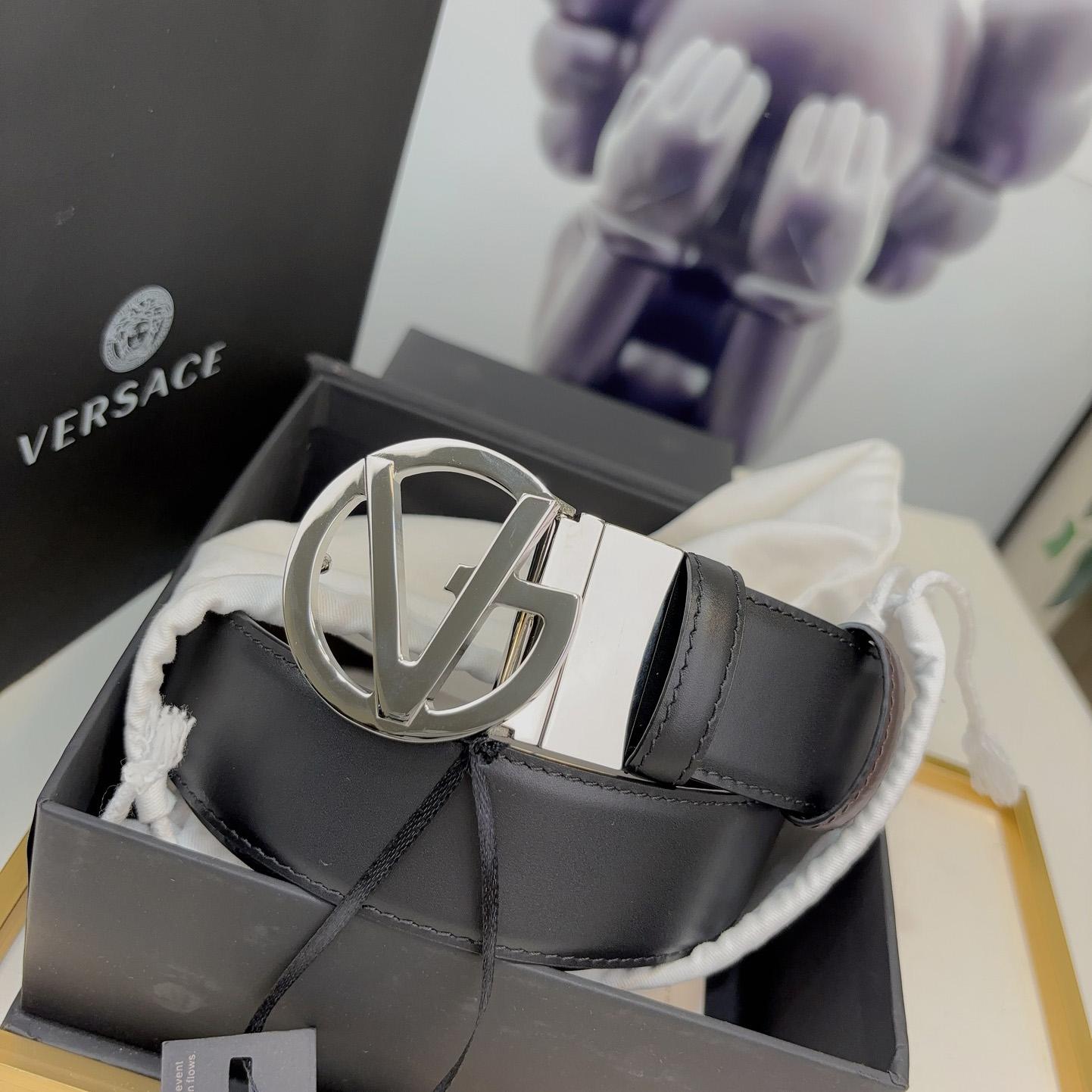 Versace Leather Belt   40mm - PerfectKickZ