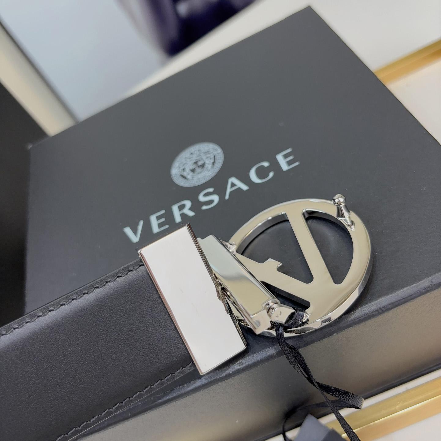 Versace Leather Belt   40mm - PerfectKickZ