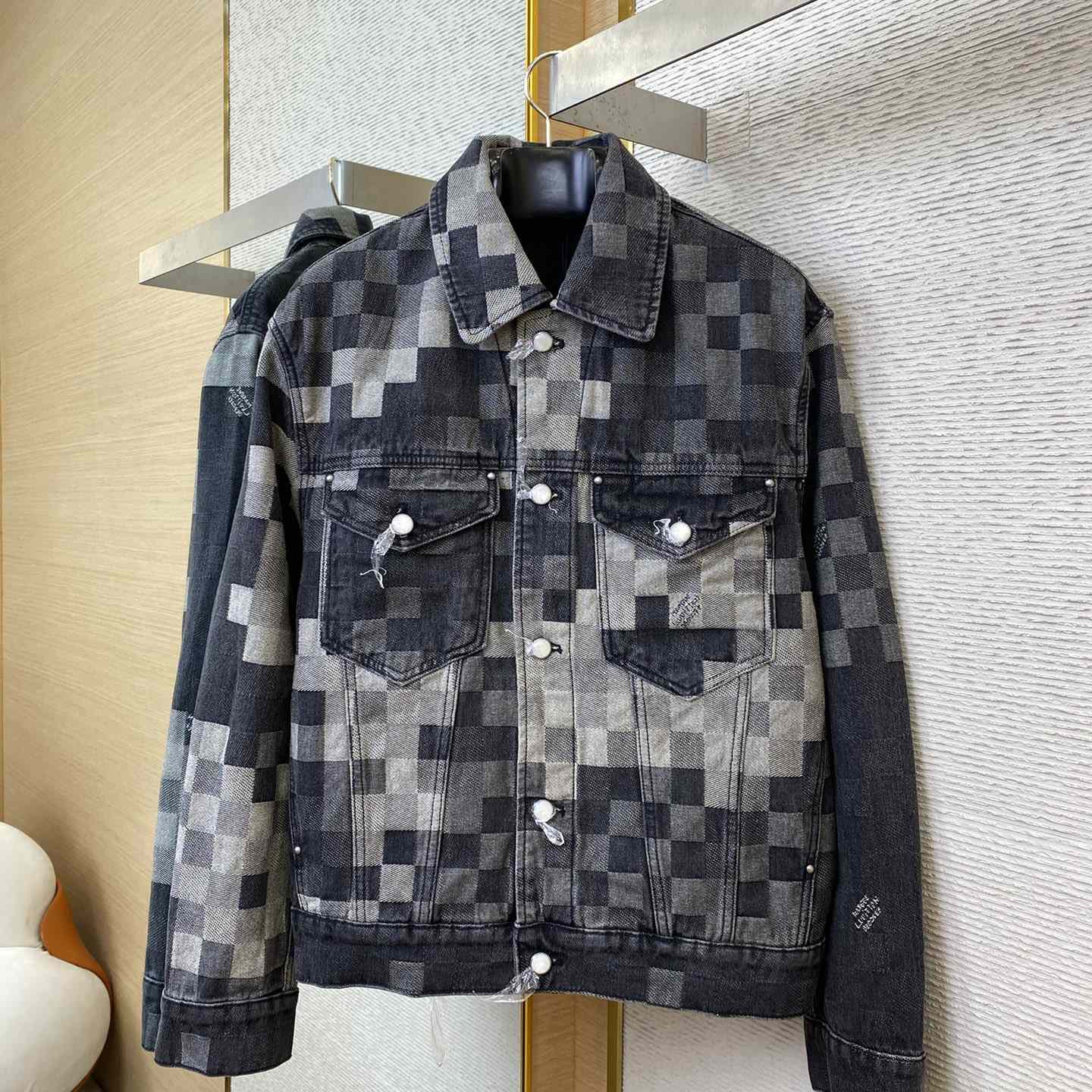 Louis Vuitton Damoflage Classic Denim Jacket  1AHEBG - PerfectKickZ