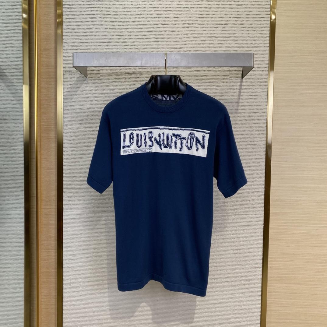 Louis Vuitton Short-Sleeved Cotton Crewneck   - PerfectKickZ
