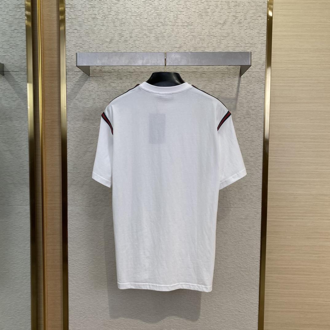 Gucci Cotton Jersey T-shirt With Web - PerfectKickZ
