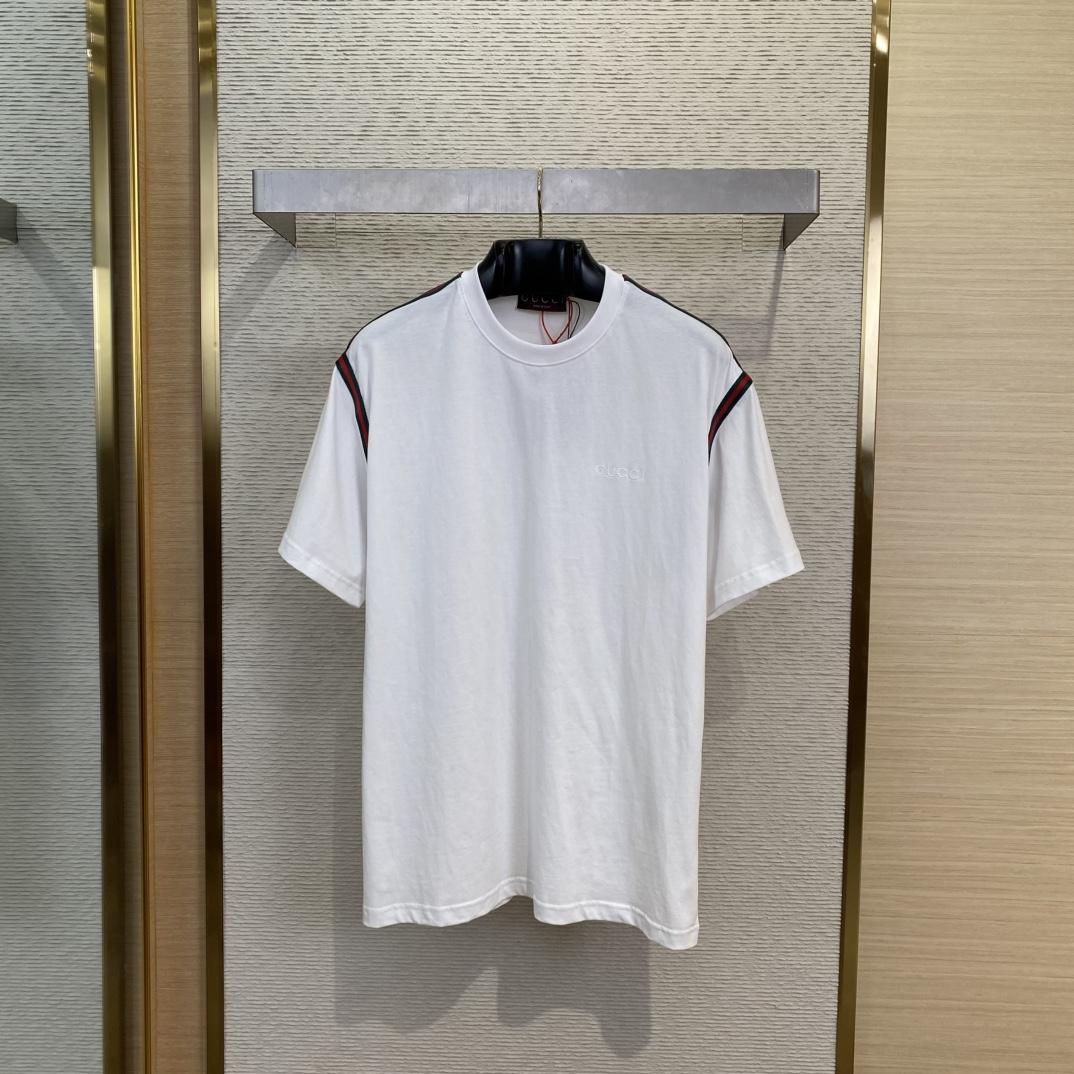 Gucci Cotton Jersey T-shirt With Web - PerfectKickZ