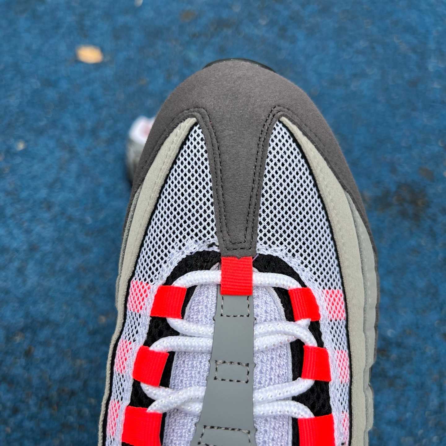 Nike Air Max 95 'White & Solar Red & Granite'   AT28 - PerfectKickZ