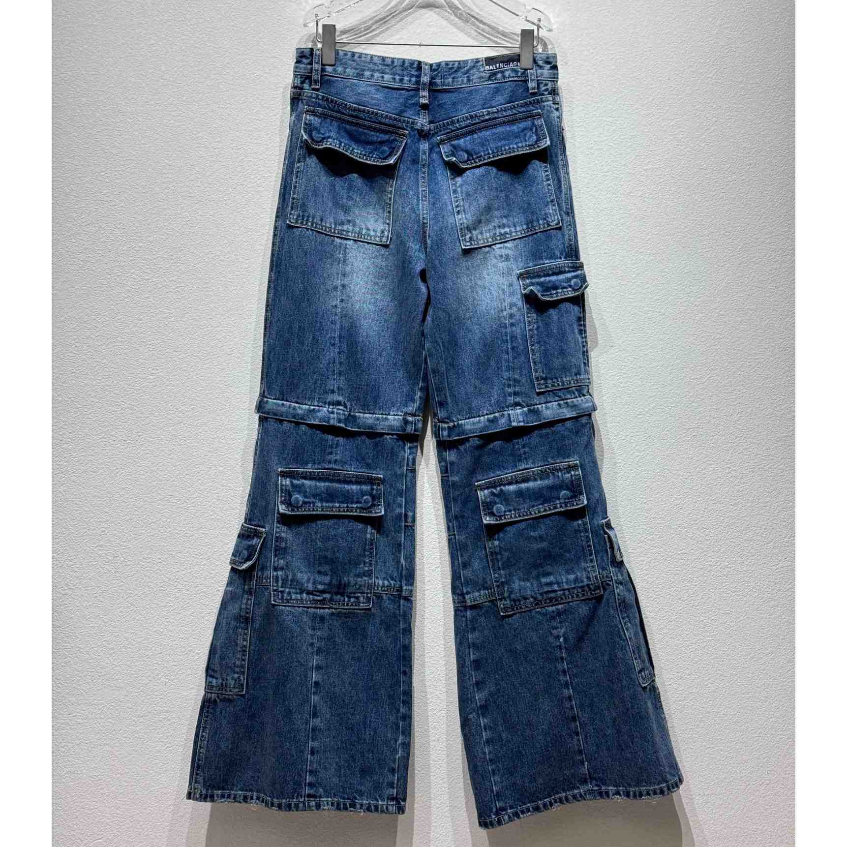 Balenciaga Mid-rise Wide-leg Cargo Jeans - PerfectKickZ