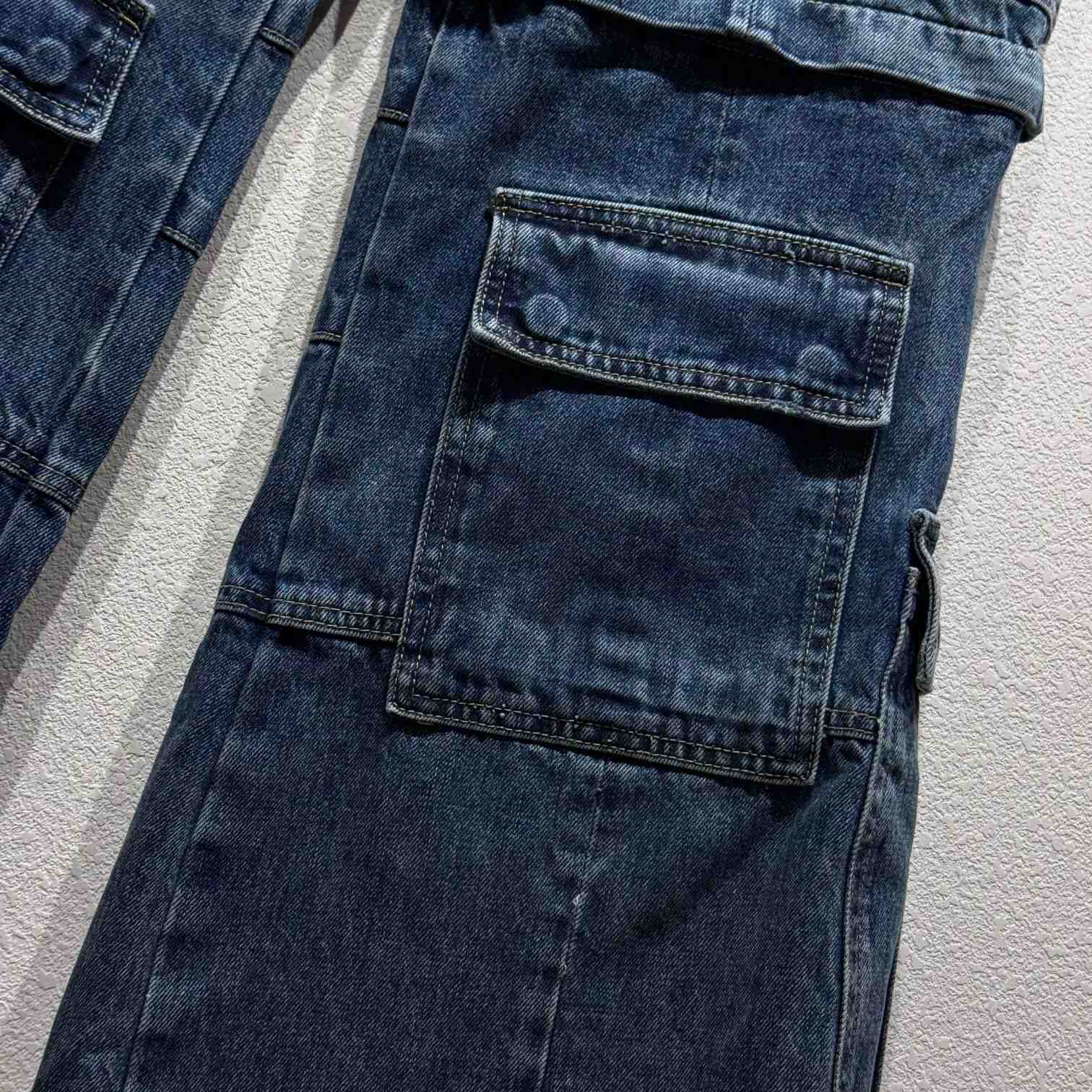 Balenciaga Mid-rise Wide-leg Cargo Jeans - PerfectKickZ
