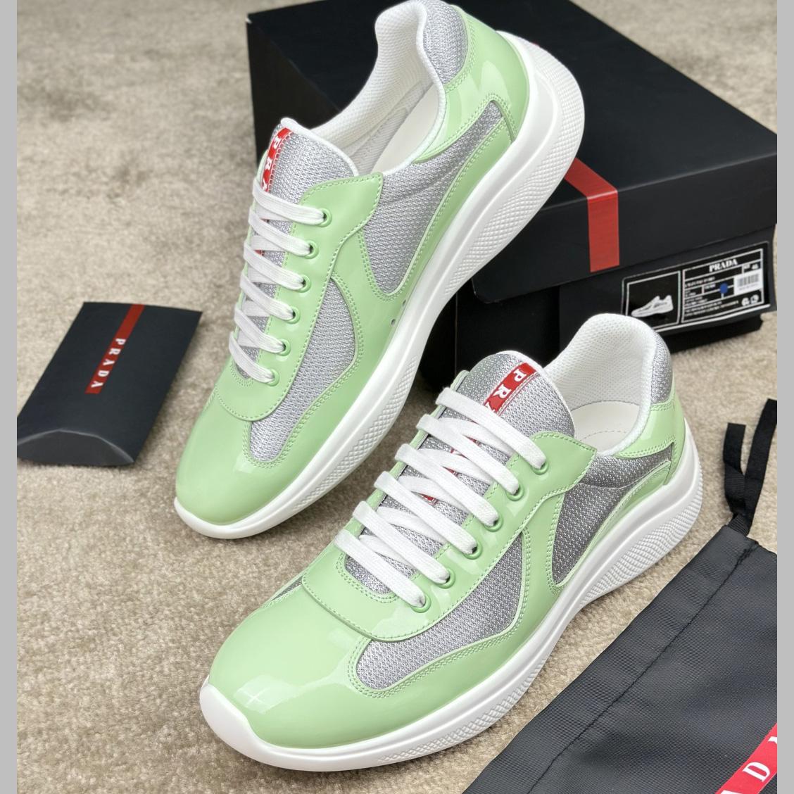 Prada Patent Leather And Technical fabric Prada America's Cup Sneakers - PerfectKickZ