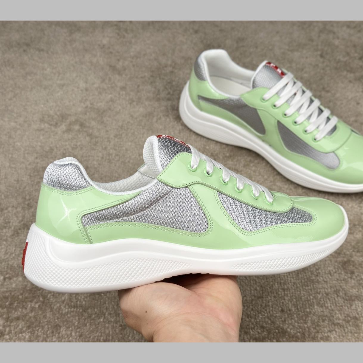 Prada Patent Leather And Technical fabric Prada America's Cup Sneakers - PerfectKickZ