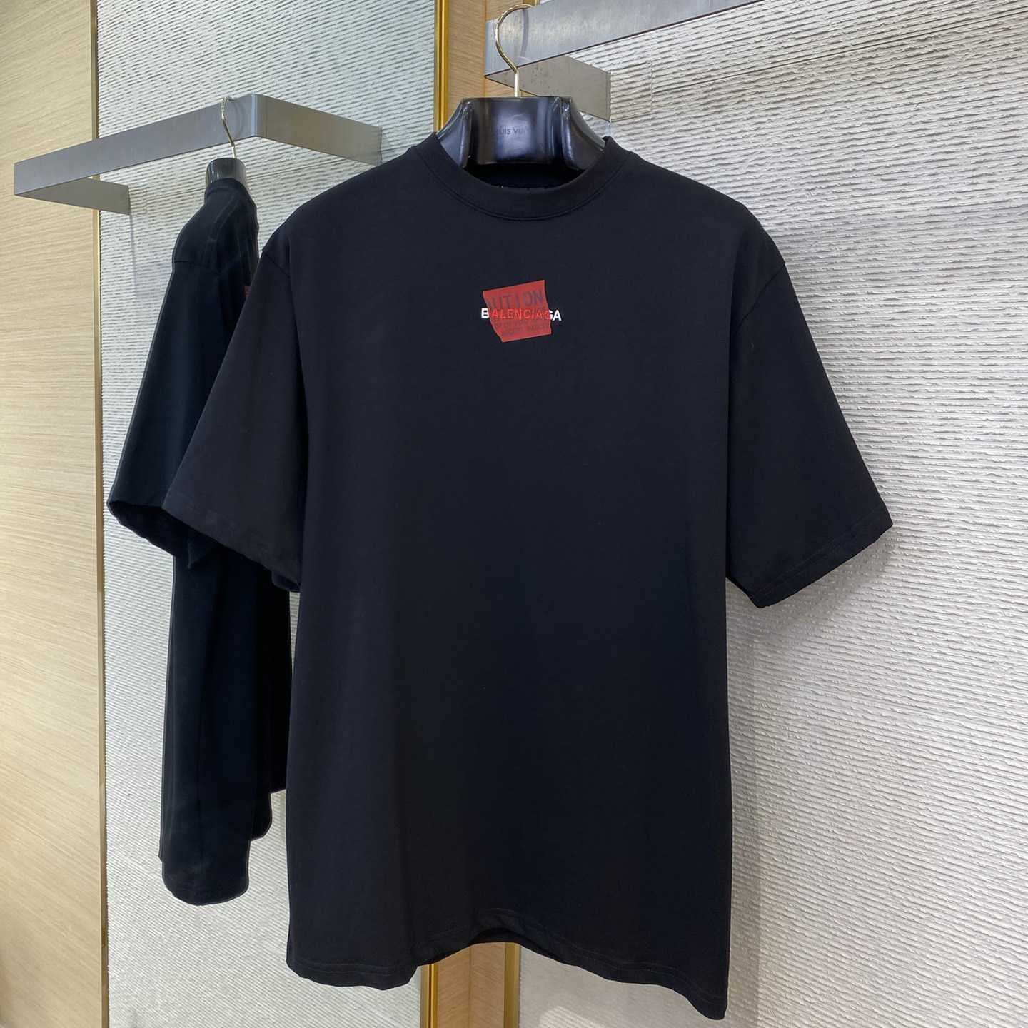 Balenciaga Taped Balenciaga Back T-Shirt Medium Fit In Black - PerfectKickZ