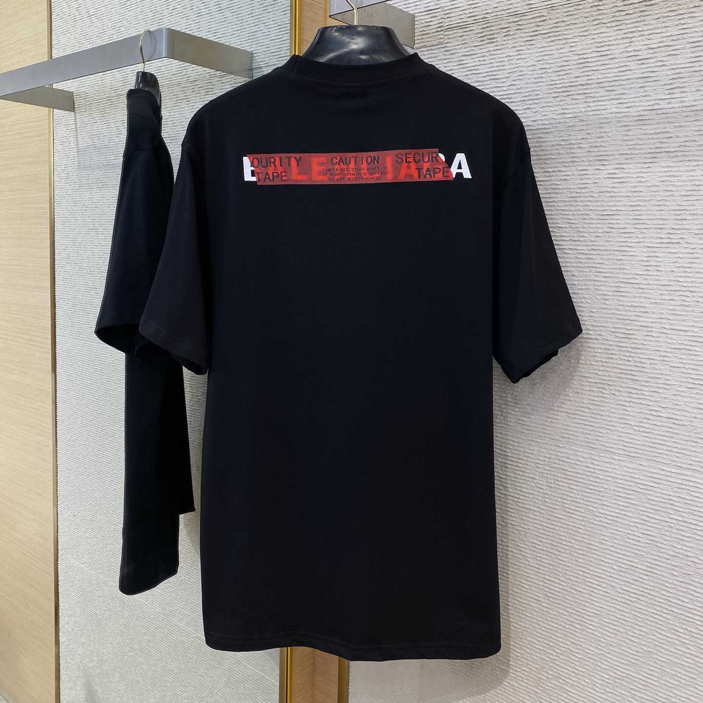 Balenciaga Taped Balenciaga Back T-Shirt Medium Fit In Black - PerfectKickZ
