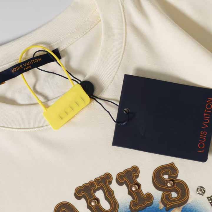 Louis Vuitton Graphic Cotton And Linen-Blend T-Shirt     1AFWUV - PerfectKickZ
