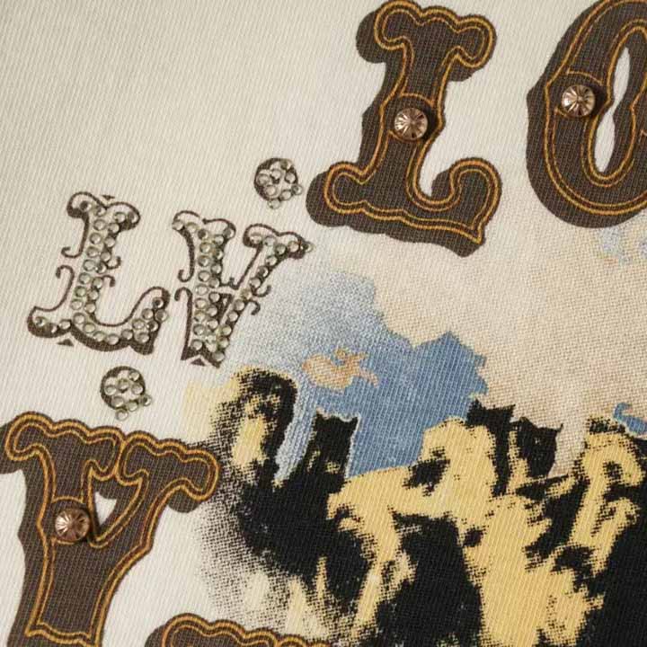 Louis Vuitton Graphic Cotton And Linen-Blend T-Shirt     1AFWUV - PerfectKickZ