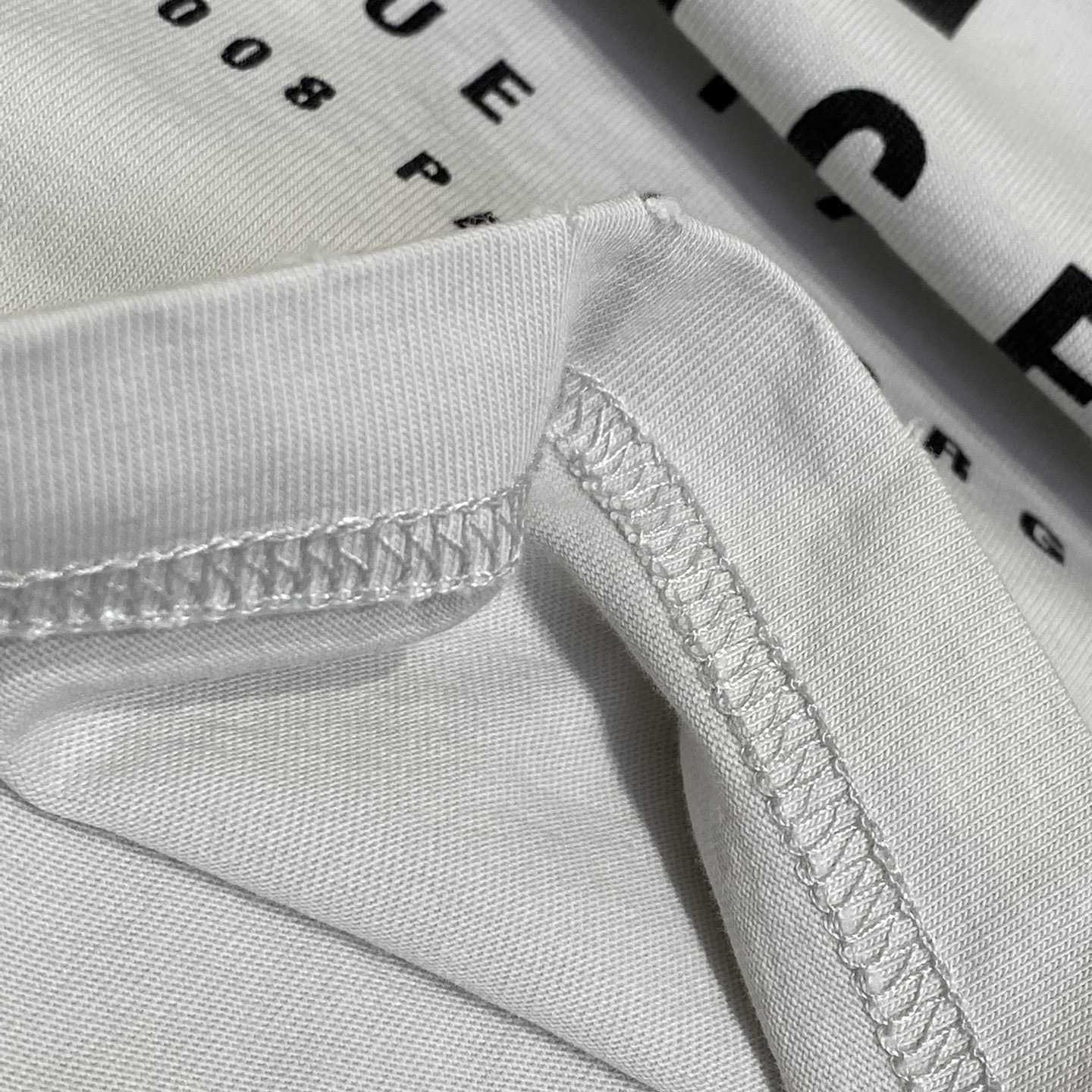 Balenciaga Eye Chart Distressed Oversize Cotton T-shirt - PerfectKickZ