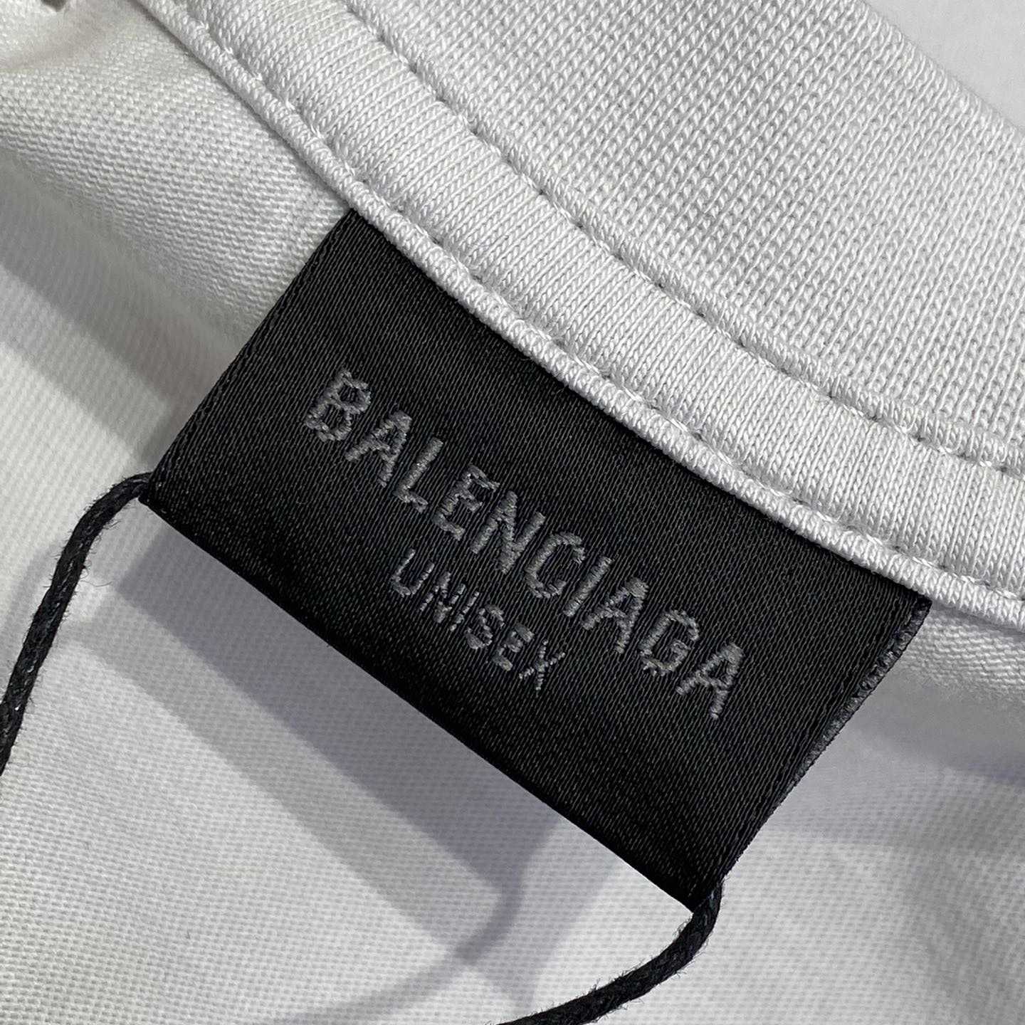 Balenciaga Eye Chart Distressed Oversize Cotton T-shirt - PerfectKickZ