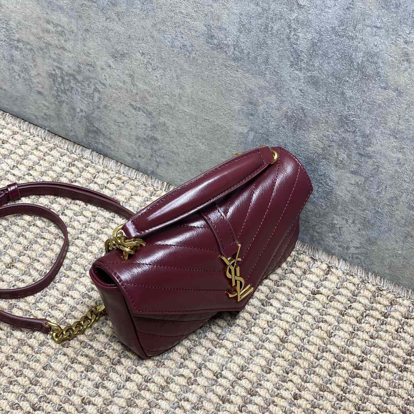 Saint Laurent College Mini In Shiny Leather - PerfectKickZ