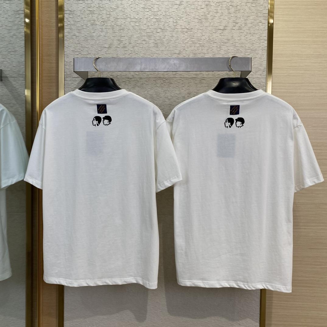 Louis Vuitton Short-Sleeved Cotton Crewneck   - PerfectKickZ