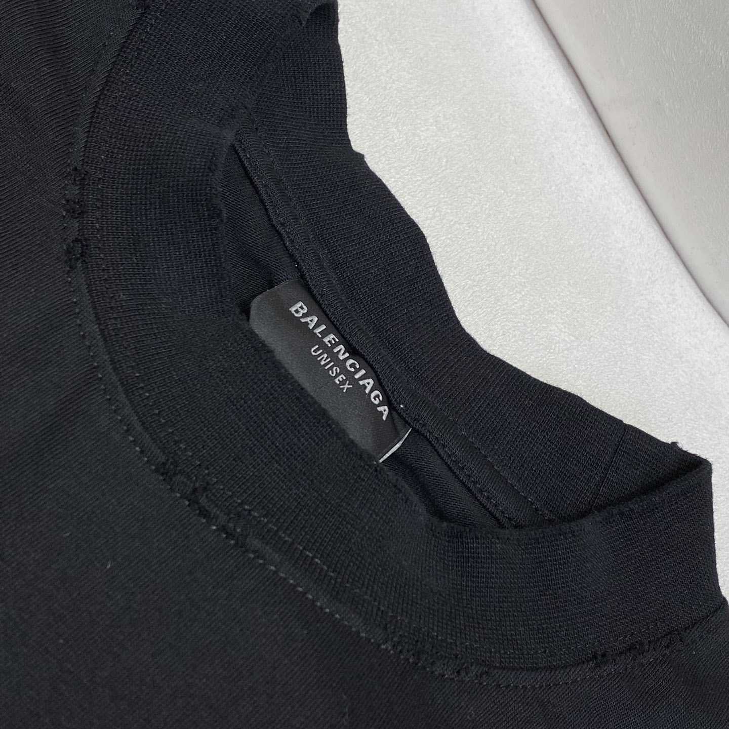 Balenciaga Back Strass Cropped T-Shirt in black - PerfectKickZ