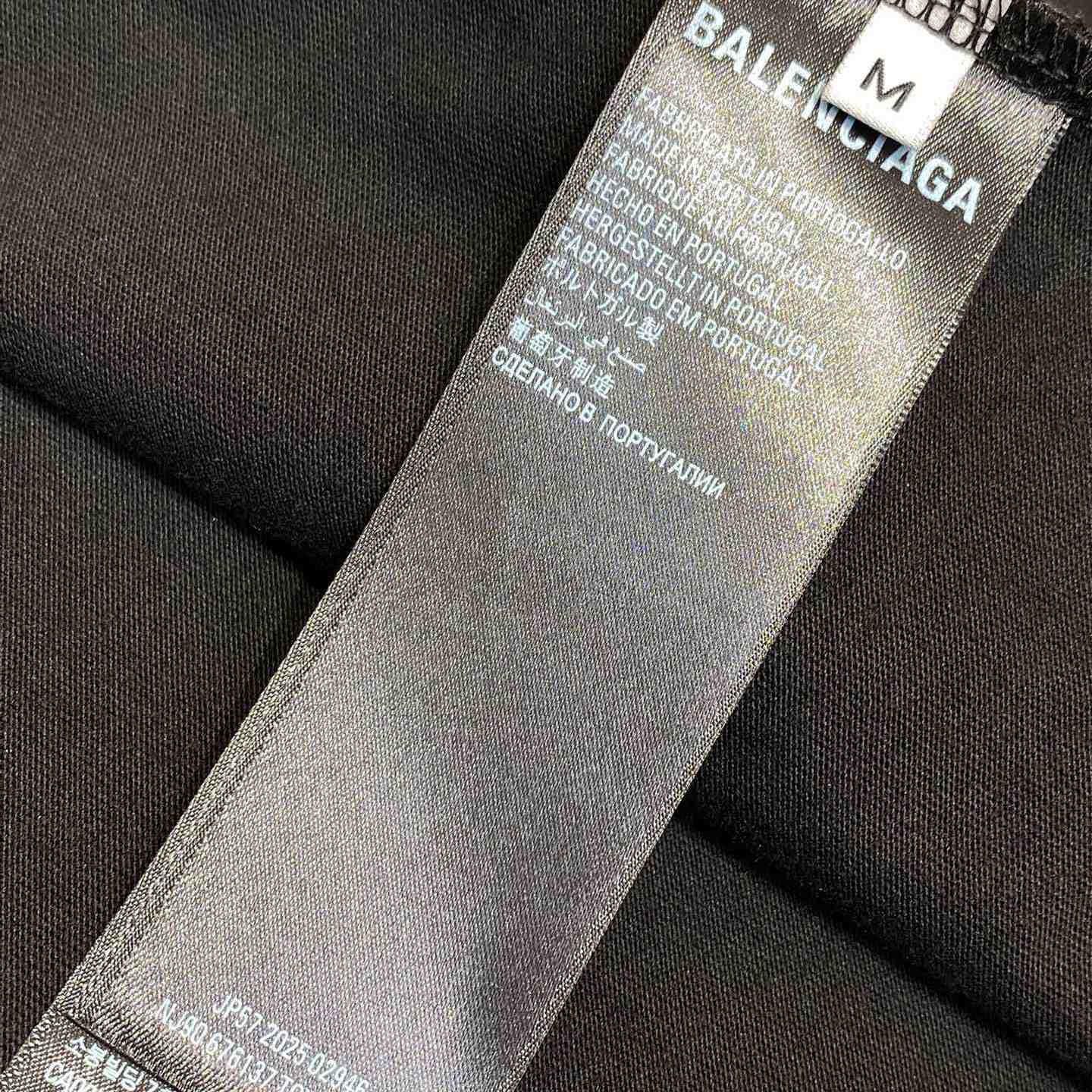 Balenciaga Back Strass Cropped T-Shirt in black - PerfectKickZ