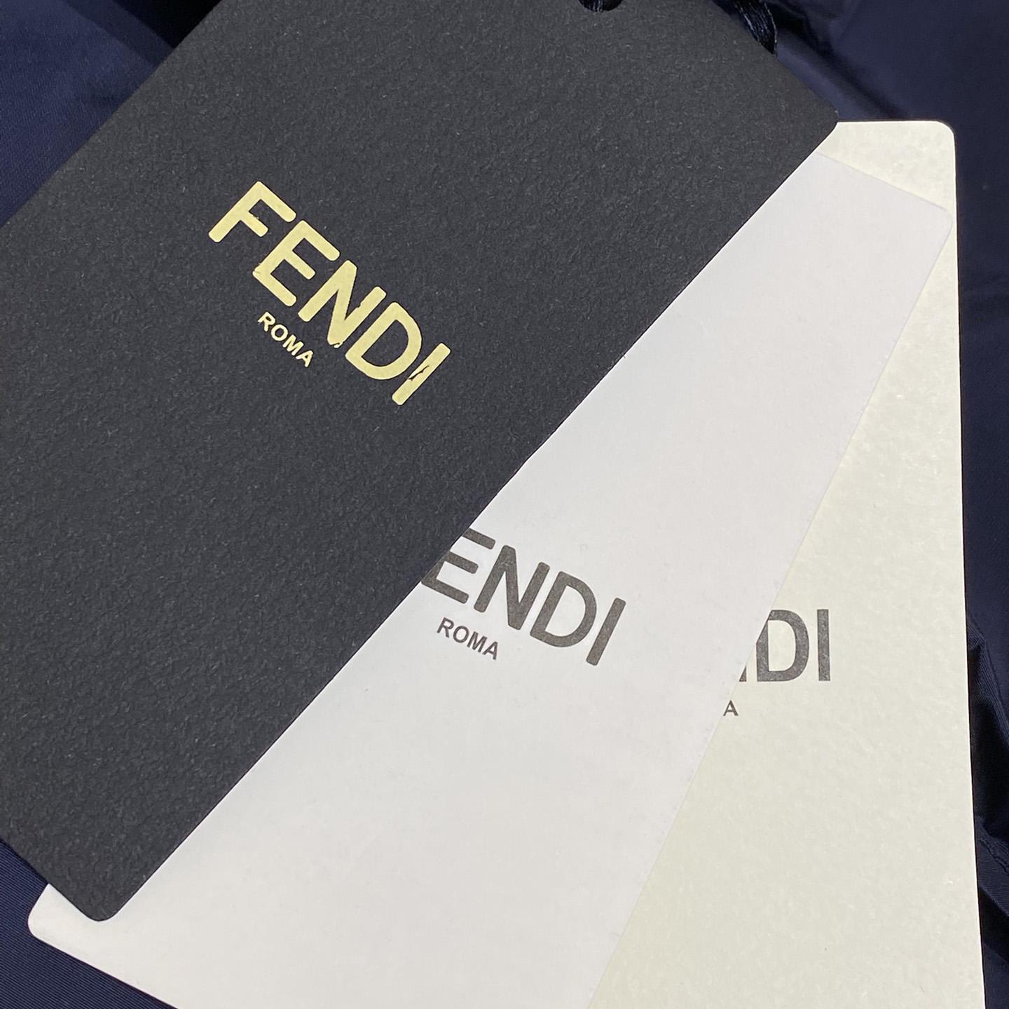 Fendi Blue Technical Fabric Blouson - PerfectKickZ