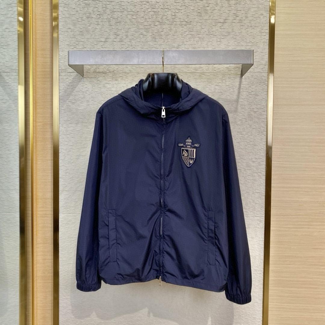 Fendi Blue Technical Fabric Blouson - PerfectKickZ