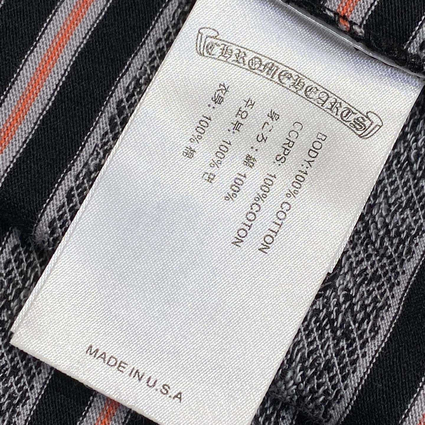 Chrome Hearts Script Logo Stripe Short Sleeve Tee - PerfectKickZ