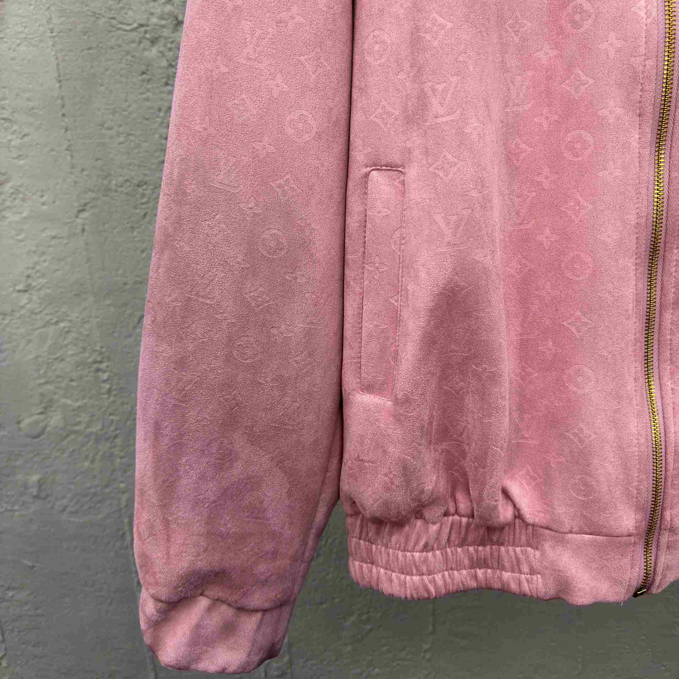 Louis Vuitton Monogram Debossed Leather Tracksuit Jacket   1AHBU4 - PerfectKickZ