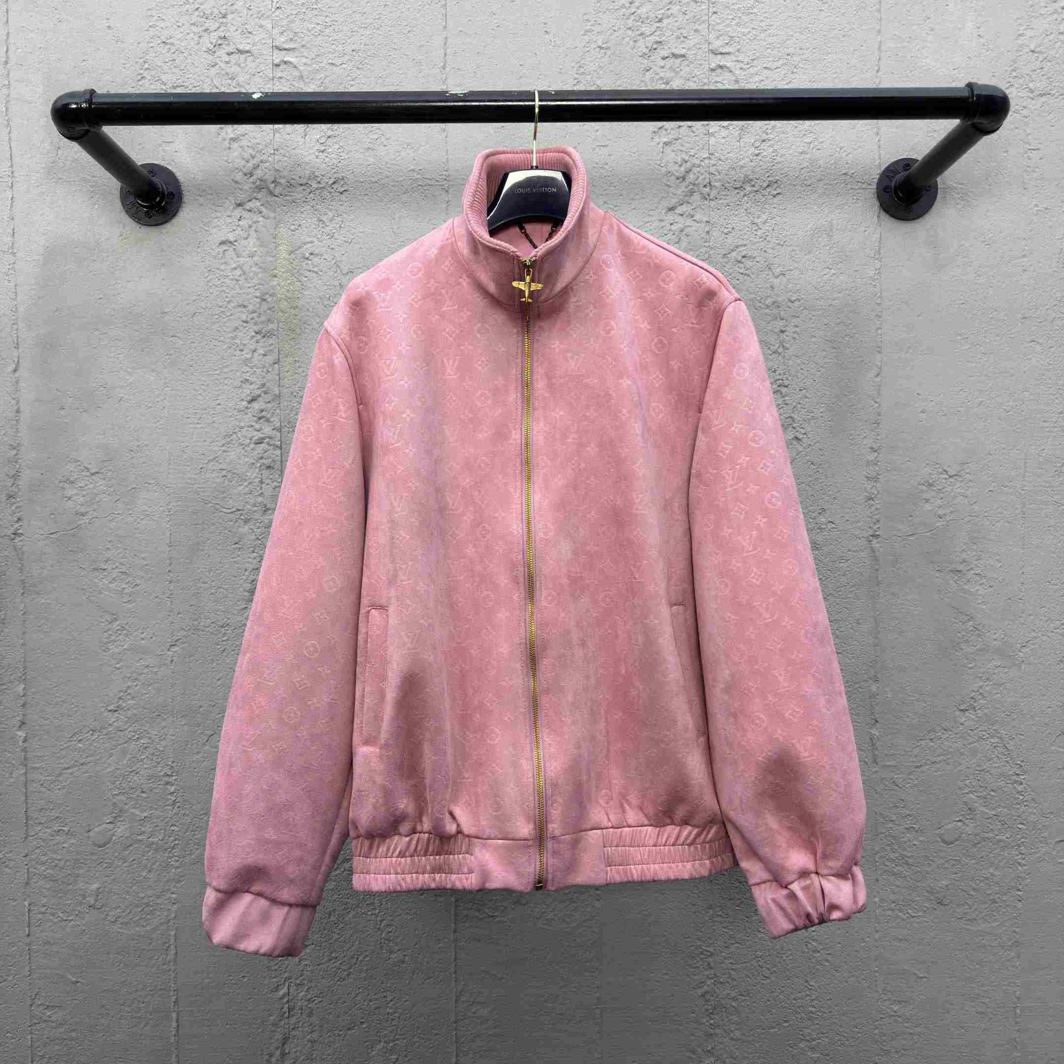 Louis Vuitton Monogram Debossed Leather Tracksuit Jacket   1AHBU4 - PerfectKickZ