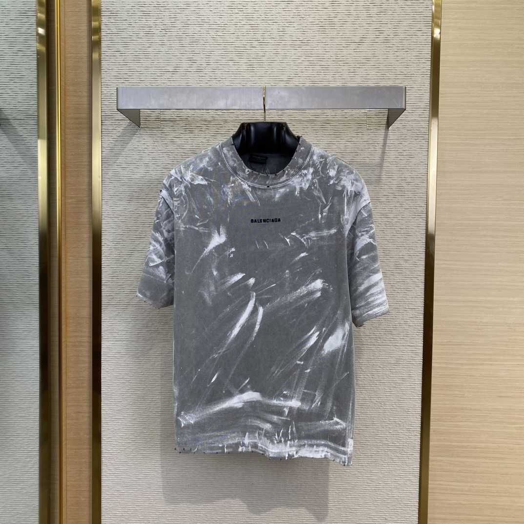 Balenciaga Back T-Shirt Medium Fit In Grey - PerfectKickZ