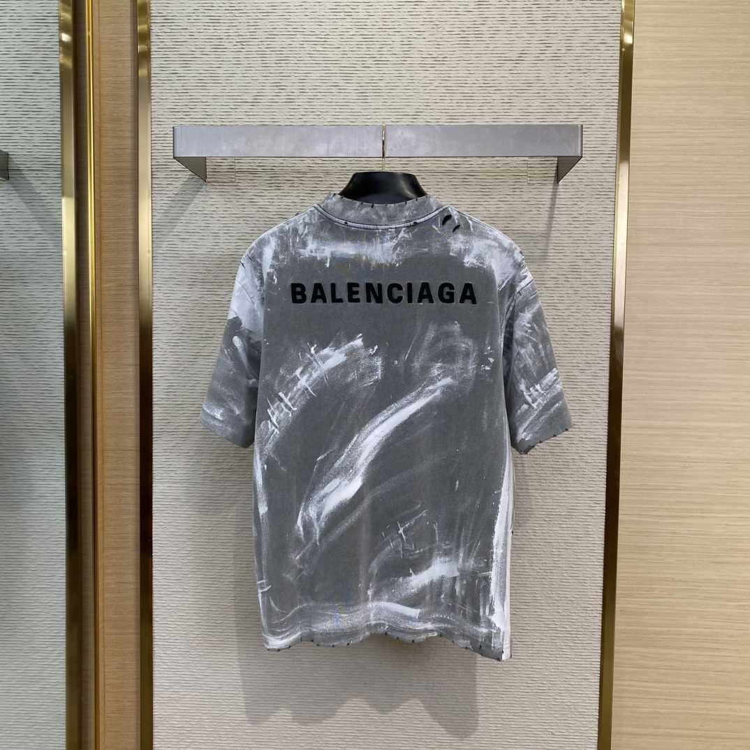 Balenciaga Back T-Shirt Medium Fit In Grey - PerfectKickZ