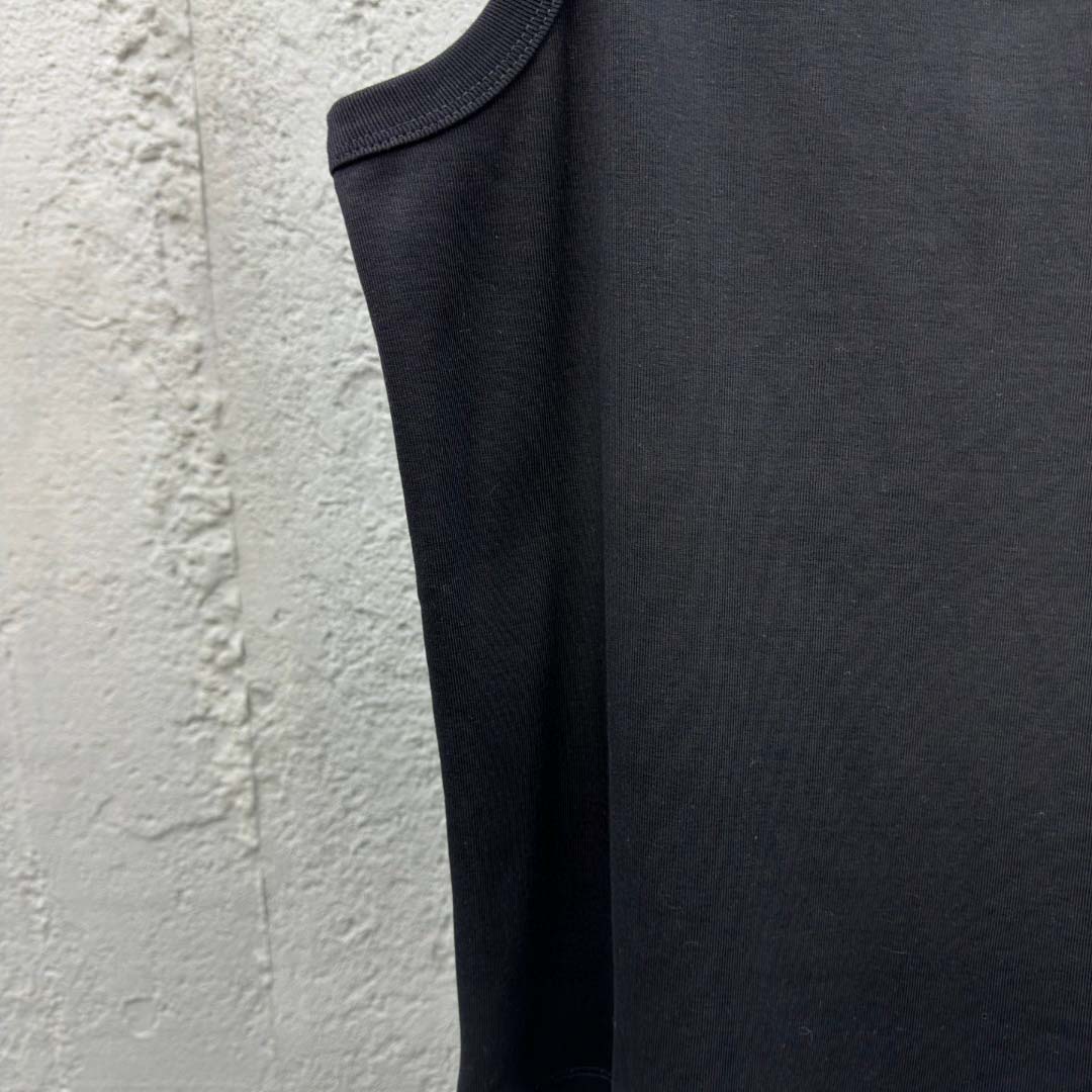 Prada Cotton Tank Top With Enamel Logo - PerfectKickZ
