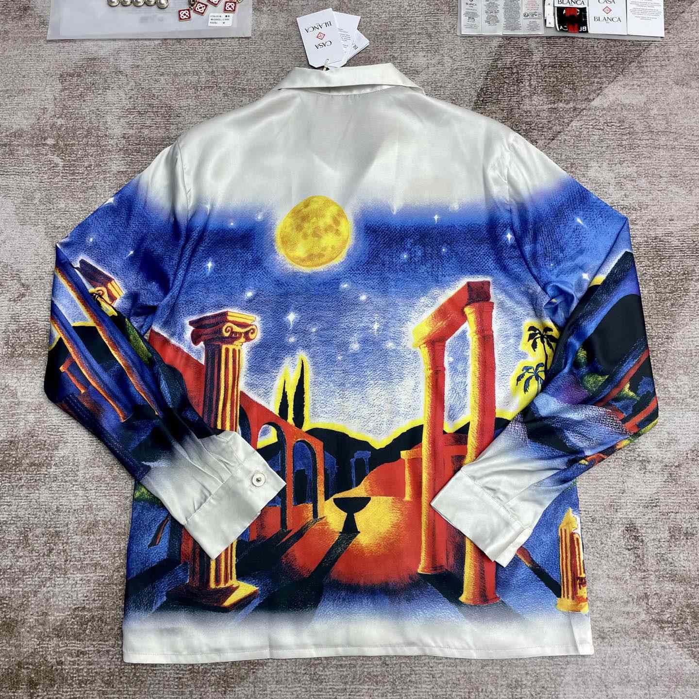 Casablanca Midnight Acropolis Silk Shirt   CA3530 - PerfectKickZ