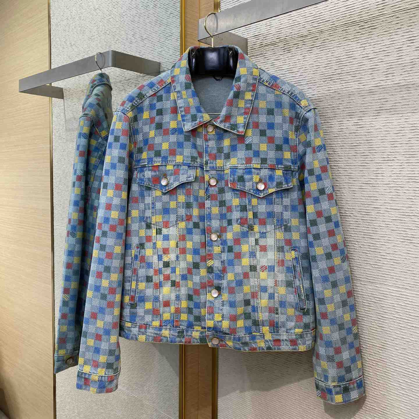 Louis Vuitton Damier Denim Trucker Jacket    1AHBE2 - PerfectKickZ