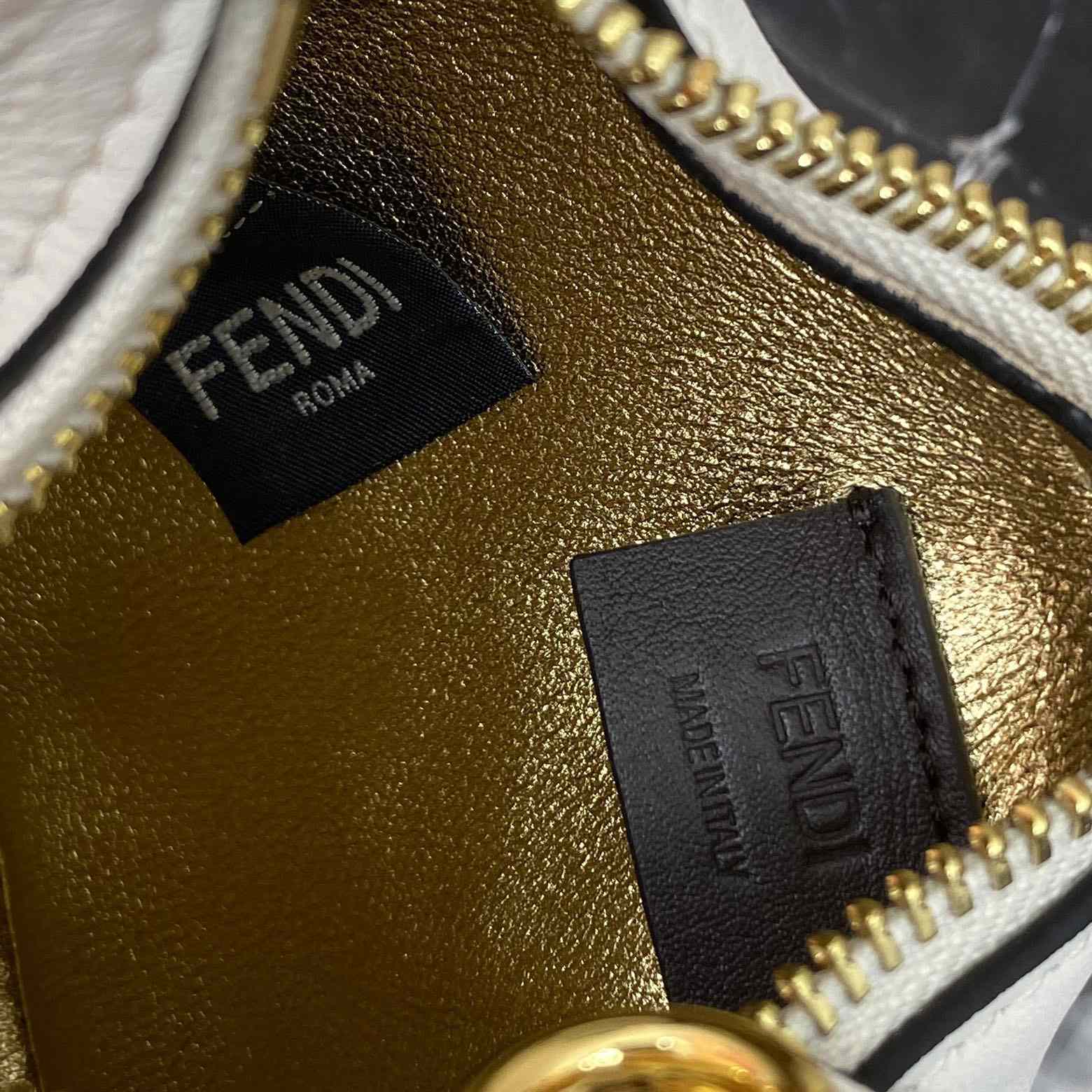 Fendi Fendigraphy Mini White Leather Mini Bag - PerfectKickZ