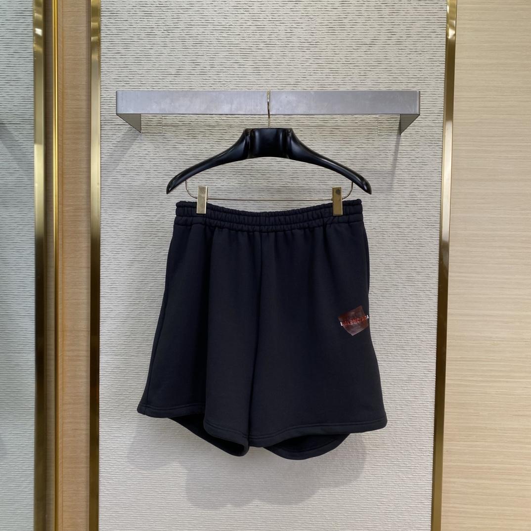 Balenciaga Taped Balenciaga Back Shorts In Faded Black - PerfectKickZ