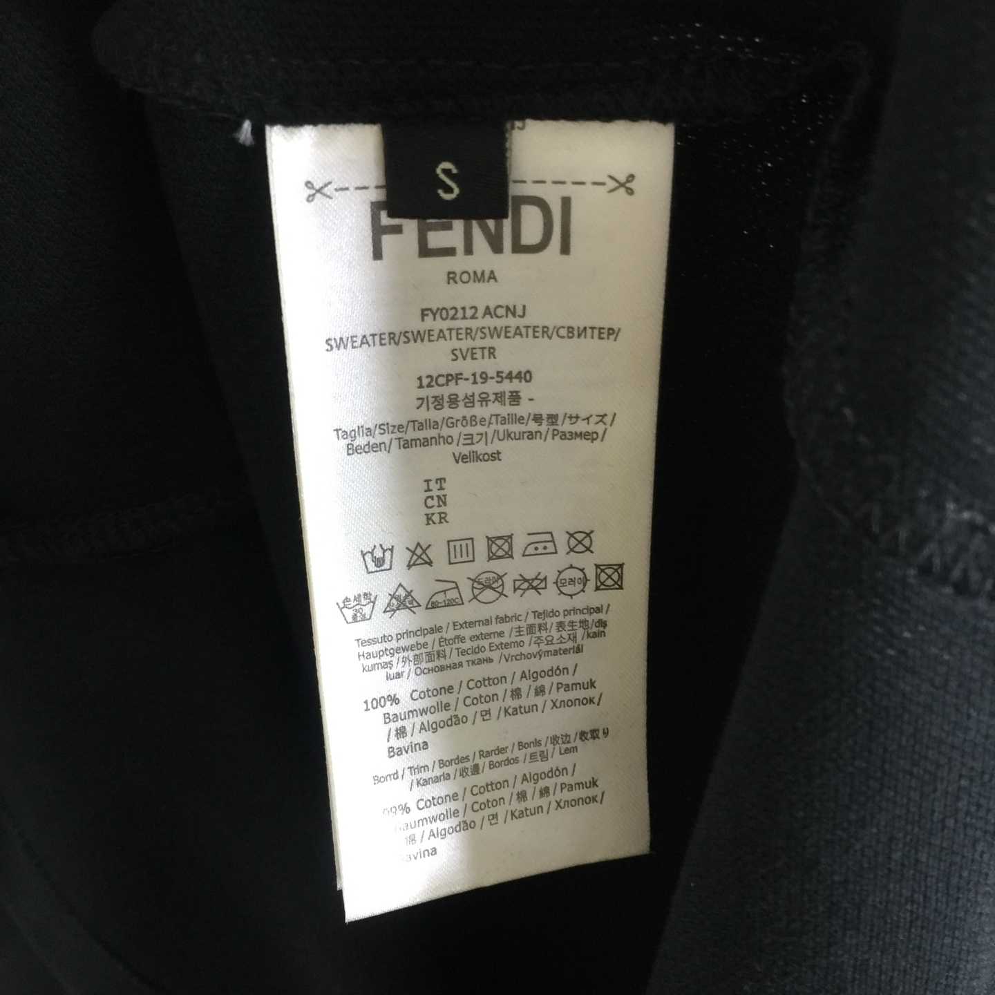 Fendi Black Cotton Polo Shirt - PerfectKickZ